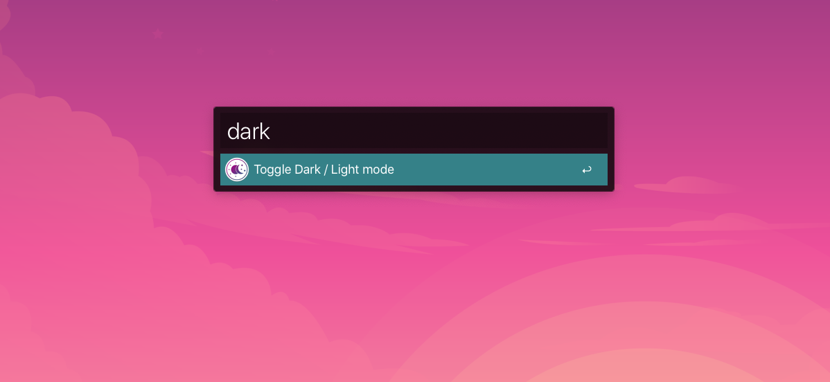 Toggle with Alfred Toggle dark mode with Afred workflow